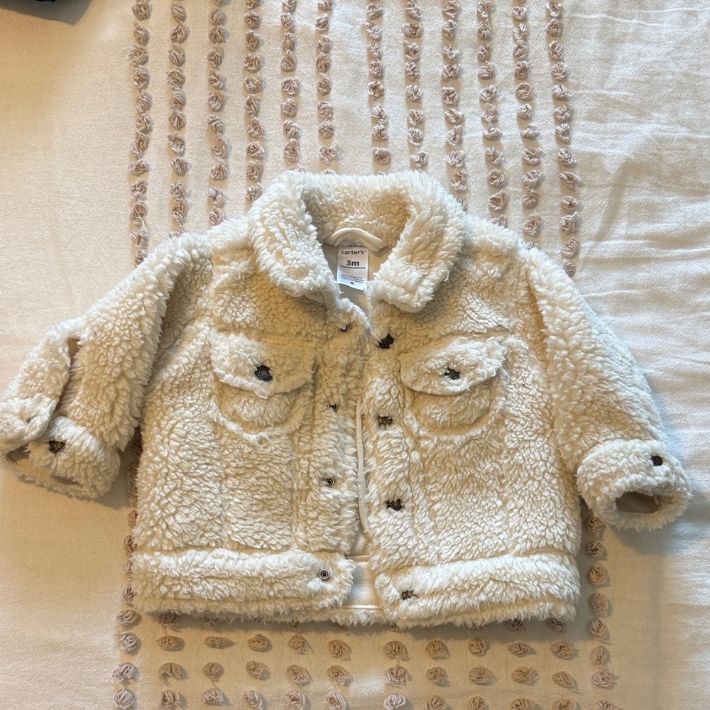 Carter's Cream Sherpa Jean Jacket for Kids